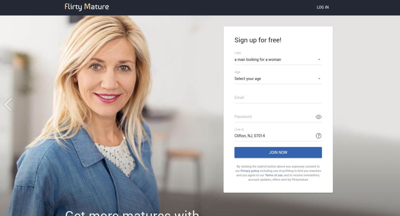 registration on Flirtymature