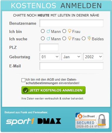 FunFlirt  registration form