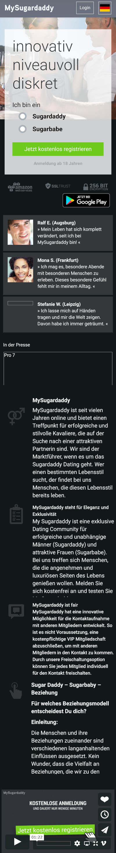 MySugardaddy.de mobile