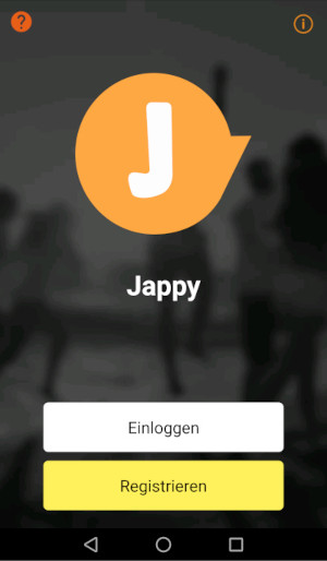 Jappy mobile homepage