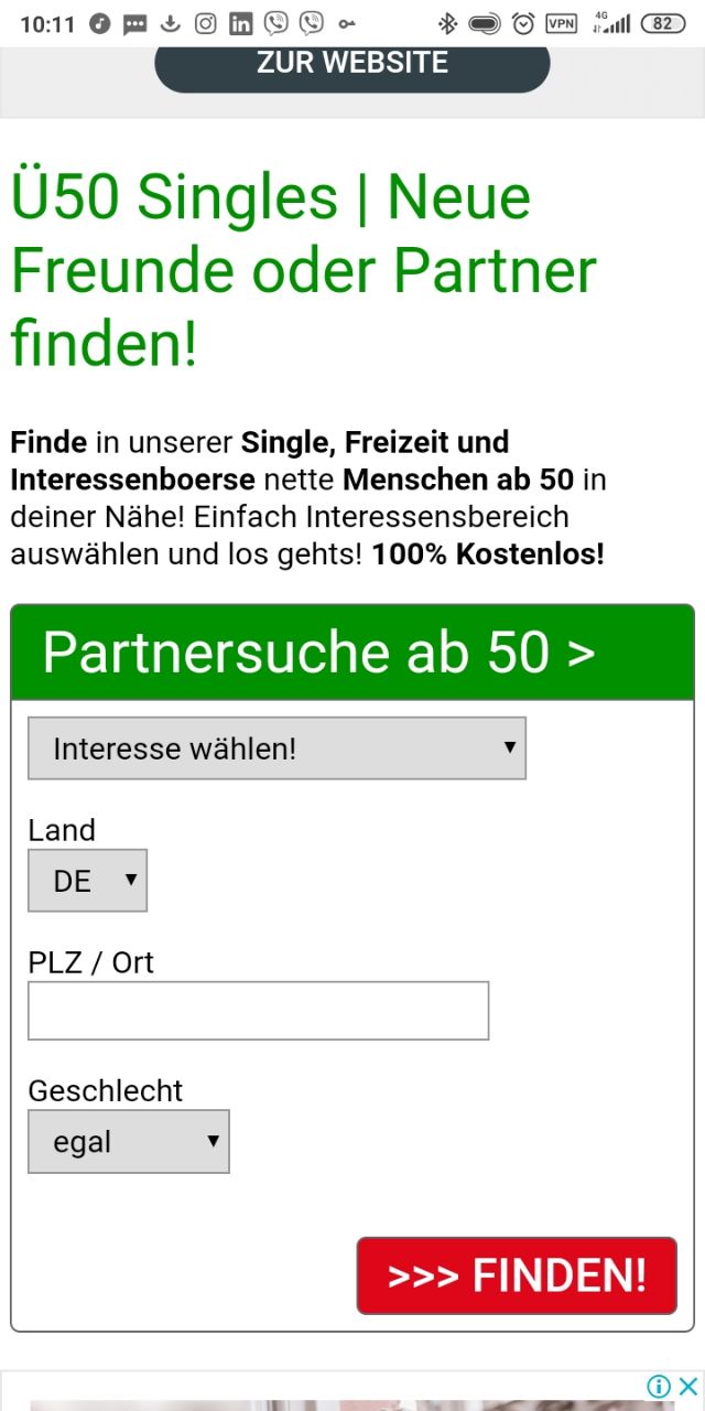 ü50.de registration form